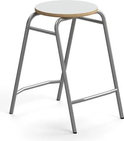 Stolička ALTUS, výška 590 mm, strieborná/šedá