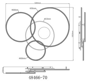 GLOBO INVERTINA 48466-70 Stropné svietidlo