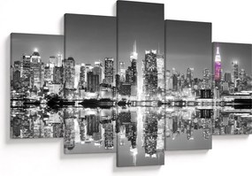 Obrázok - New York a fialový mrakodrap (150x105 cm)