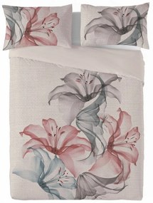 Obliečky zo zmesi bavlny a ľanu Ľalia, 220 x 200 cm, 2 ks 70 x 80 cm