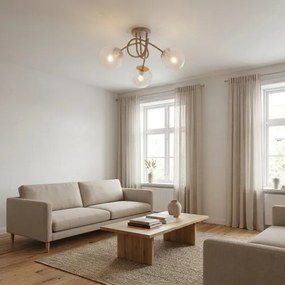 BRILAGI - Prisadený luster STELLA 3xE27/60W/230V béžová/zlatá