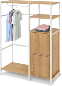 Detská šatníková skriňa »GRADE« s dvierkami a tyčou na oblečenie