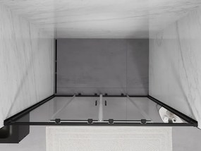 Mexen Exo, 2-krídlové posuvné 160x200 cm, 6mm číre sklo, čierny profil, 8152-160-000-70-00
