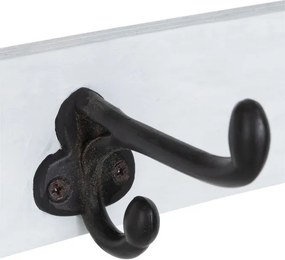 Nástenný hnedý liatinový vešiak s háčikmi a číslami - 98*14*14cm