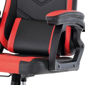 Herné kreslo s hojdacím mechanizmom červeno-čierna