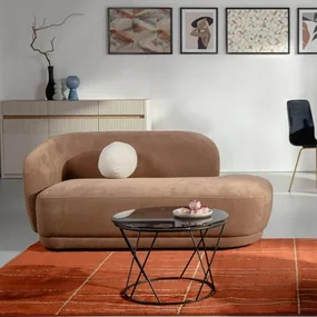 Moderný koberec v medenej a zlatej farbe CANNES 80x150 cm
