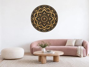Černozlatá mandala arch 46 x 46 cm