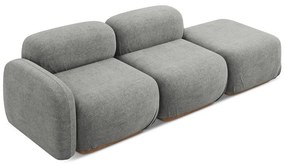 Sivá leňoška z textílie buklé (pravý roh) Ailani – Makamii