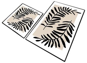 Béžové kúpeľňové predložky v súprave 2 ks 60x100 cm Casting – Foutastic