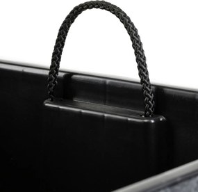 PLASTOVÝ KVETINÁČ PORTO 75X39,5X39,5 CM IMITÁCIA BETÓNU ČIERNA