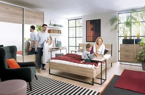 BLACK RED WHITE Gamla TOL1S toaletný stolík dub grandson / čierna