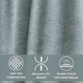 Svetlomodrá ženilková rozkladacia/s úložným priestorom rohová pohovka (ľavý roh/s leňoškou) Velto – Maison de Rêve