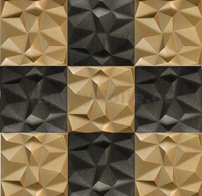 Stropné panely 3D XPS 0004, cena za kus, rozmer 50 cm x 50 cm, DIAMANT čierny, IMPOL TRADE