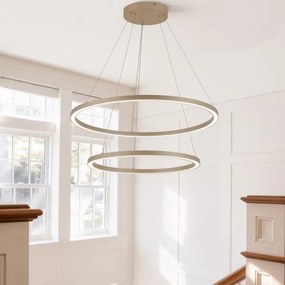 Brilagi - LED stmievateľný luster na lanku PORTOFINO LED/98W/230V pr. 80 cm béžový + DO