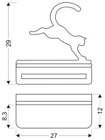 LED Detské nástenné svietidlo s poličkou JUMPING CAT LED/5W/230V