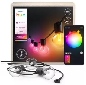 Philips - LED RGBW stmievateľný vonkajší svetelný reťazec Hue FESTAVIA 20xLED 14m IP65