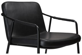 Čierna barová stolička z imitácie kože DAN-FORM Denmark Boto, výška 95 cm