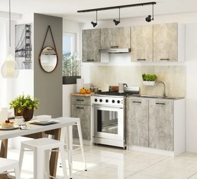 Horná kuchynská skrinka OLIWIA W60 H580 biela / betón