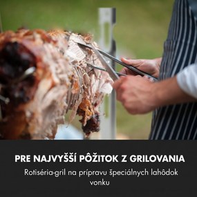 Klarstein Sauenland Survivor, gril na prasiatko, otočný špíz, 12 W, max. 70 kg, ušľachtilá oceľ