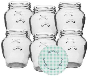 Zaváracie poháre s viečkom 106 ml 6 ks