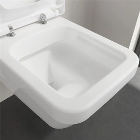 VILLEROY &amp; BOCH Architectura WC sedátko s poklopom (hranatý dizajn), s funkciou QuickRelease a Softclosing, biela alpská, 9M58S101