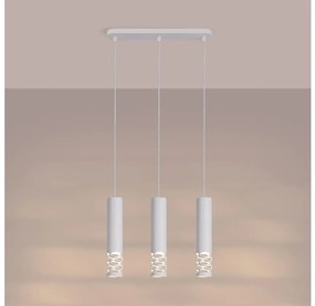 Sollux SL.1693 - Luster na lanku LIRO 3xGU10/10W/230V biela