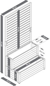 Stupňovitý stojan na rastliny vo forme paravánu 2 v 1