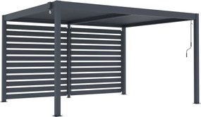 Bočná zástena pre bioklimatickú pergolu BestBerg BBP-C1CG / 370 × 218 cm / sivá