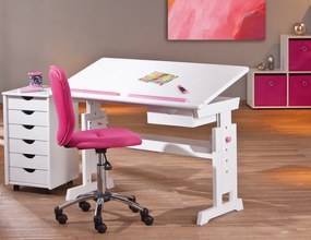 Polohovateľný písací stôl Baru, menitelná farba záražky