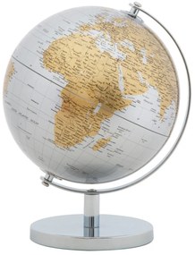 Stolová dekorácia v strieborno-zlatej farbe Mauro Ferretti Globe, výška 28 cm