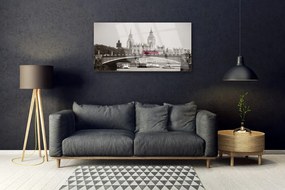 Skleneny obraz Most londýn big ben 125x50 cm