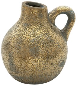 Zlatý keramický džbán z uchom a patinou Karis  - 19*17*20 cm