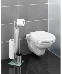 WENKO 21564100 - WC kefa RIVALTA 18x70 cm nerez/strieborná/biela/čierna