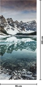 Fototapeta na dvere - Jazero v zime (95x205cm)