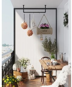 Sada 2 ks nástenných vešiakov na ramienka LINEA, čierna