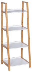 Bambusový kúpeľňový regál so 4 policami Wenko Finja