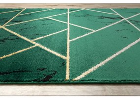 Behúň EMERALD exkluzívny 1012 glamour, marmur, geometrický zelený / zlatý - Výpredaj