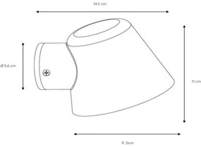Lucide 14881/05/31-LED Vonkajšie nástenné svietidlo DINGO 1xGU10/5W/230V IP44