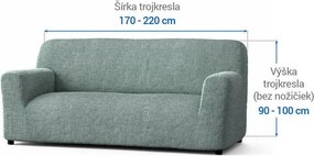 Bielastické poťahy COSTINA mätová trojkreslo (š. 170 - 220 cm)