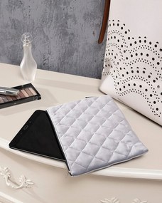 Puzdro na tablet Velvet farba produktu sivá látka lesklá, zamatová