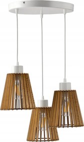 Drevená závesná stropná lampa E27
