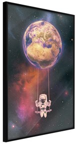 Artgeist Plagát - Space Swing [Poster] Veľkosť: 20x30, Verzia: Čierny rám