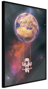 Artgeist Plagát - Space Swing [Poster] Veľkosť: 40x60, Verzia: Zlatý rám