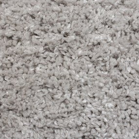 Flair Rugs, Kusový koberec Shaggy Teddy Grey kruh, 133x133 (priemer) kruh, šedá, obývacia izba