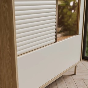 VITRÍNA CELESTINO 2D1W DUB + KAŠMÍR 100 x 152 cm