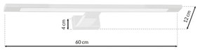 Nástenné LED svietidlo Shine, 1x LED 12w, 4000k, (60 cm), w