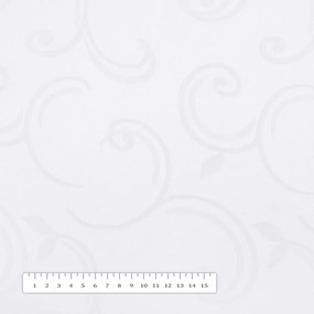 Biante Teflónový štvorcový obrus TF-100 Biele ornamenty s lístkami 140x140 cm