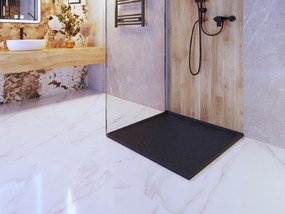 Erga Almac, SMC sprchová vanička 90 x 90 x 3 cm, čierna matná, ERG-GMA-AL-9090BK