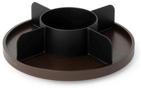 Otočný čierny drevený kúpeľňový organizér na kozmetiku Bellwood – Umbra