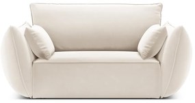 Béžové zamatové kreslo Vanda – Mazzini Sofas